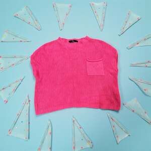 Lillusory Pink Knit Sweater with Pocket